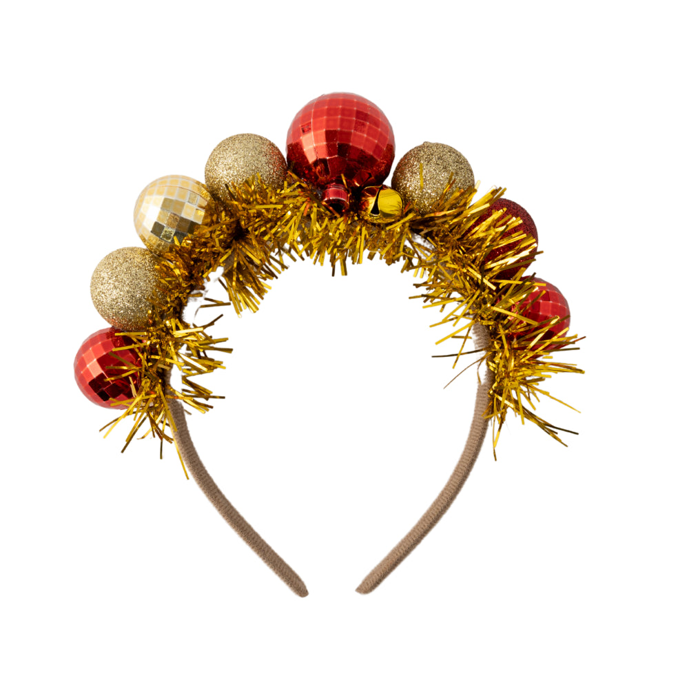 Kids Novelty Headband - GOLD BAUBLE